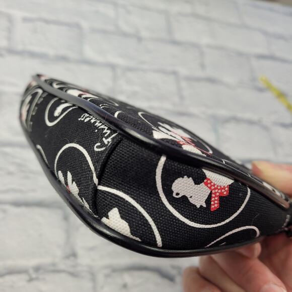 Lulu Guinness London Scottie Dog Leather-Trimmed Canvas Handle Bag - Picture 8 of 15